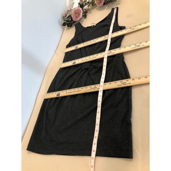 Bailey 44 Charcoal Grey Sleeveless L Shift Dress with a front knot detail Artsy - Picture 8 of 9